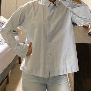 Blue blouse, good for college, Kpop made in Korea,